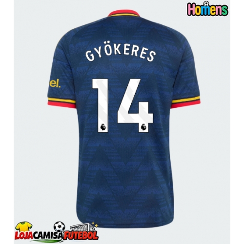 Camisa de Futebol Arsenal Viktor Gyokeres #14 Equipamento Secundário 2026-27 Manga Curta